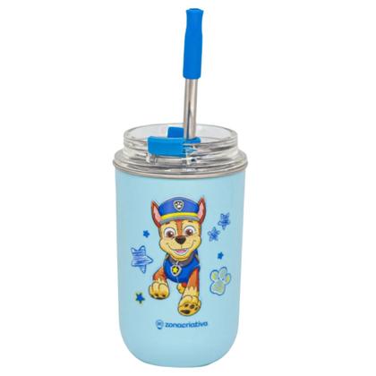 Imagem de Copo Inox c/ Canudo e Tampa 300ML PATRULHA CANINA CHASE - ZC