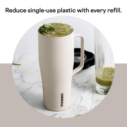 Imagem de Copo isolado Corkcicle Cold Cup XL 30 onças com alça de café com leite