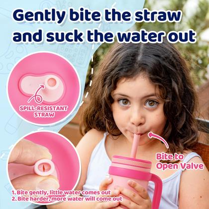 Imagem de Copo isolado infantil Tronco 414ml com alça e canudo