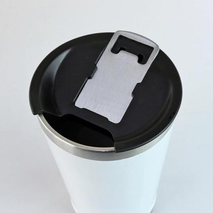 Imagem de Copo isotermico de aço inox com tampa e abridor 500ml