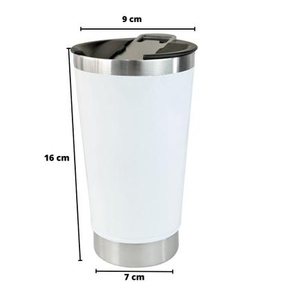 Imagem de Copo isotermico de aço inox com tampa e abridor 500ml