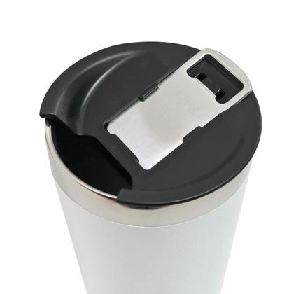 Imagem de Copo isotermico de aço inox com tampa e abridor 510ml