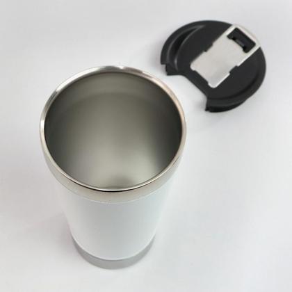 Imagem de Copo isotermico de aço inox com tampa e abridor 510ml