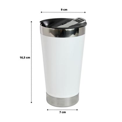 Imagem de Copo isotermico de aço inox com tampa e abridor 510ml