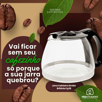Imagem de Copo Jarra de Cafeteira Britânia CP28 CP 28 Vidro Forte