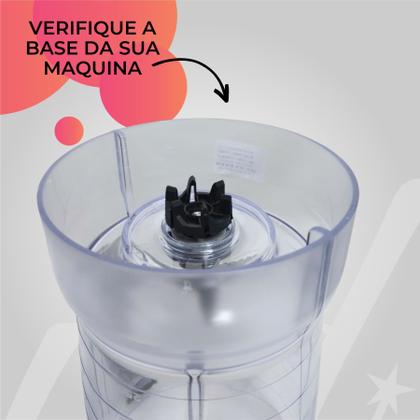 Imagem de Copo Jarra de Liquidificador Compatível Mondial Turbo L-800W L-850W L-900 Transparente Cristal