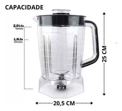 Imagem de Copo Jarra Liquidificador Oster Power 1400 Full Oliq10 Preto