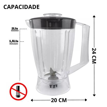 Imagem de Copo Jarra Liquidificador Walita Philips Ri 7625 7761 7630