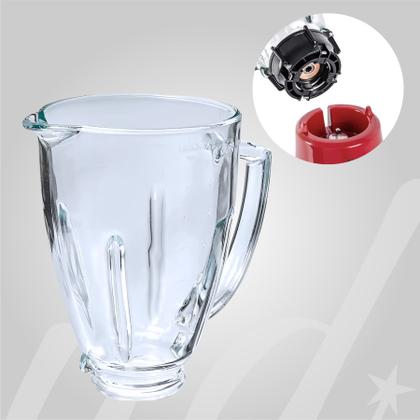 Imagem de Copo Jarra Vidro Redonda Avulsa Compatível Liquidificador Oster Super Chef Sem Tampa Sem Lâminas