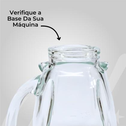 Imagem de Copo Jarra Vidro Redonda Avulsa Compatível Liquidificador Oster Super Chef Sem Tampa Sem Lâminas