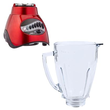 Imagem de Copo Jarra Vidro Redonda Avulsa Compatível Liquidificador Oster Super Chef Sem Tampa Sem Lâminas