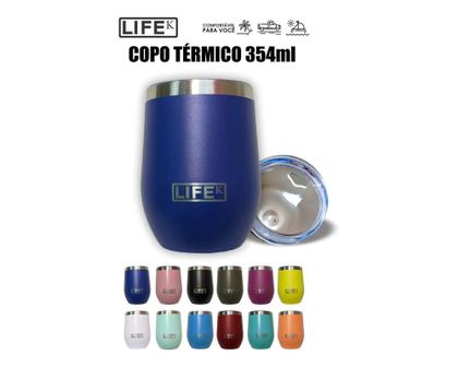 Imagem de Copo lifek termico 354ml em aco inox com tampa