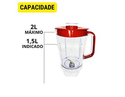Imagem de Copo liquidificador comp semp easy li6019 tampa vermelha mm2064