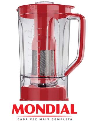 Imagem de Copo Liquidificador Mondial L-850/l-900 Com Filtro/tampa Red