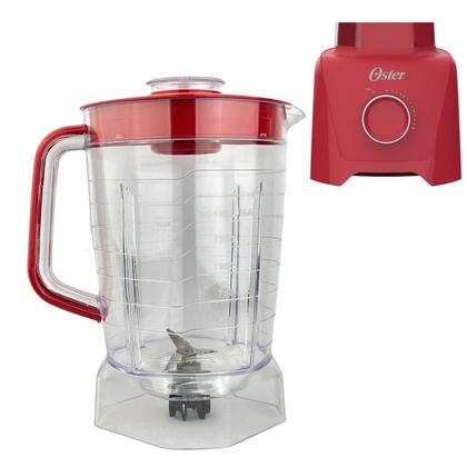 Imagem de Copo Liquidificador Para Oster Power 1400 Full Oliq610 Vermelho