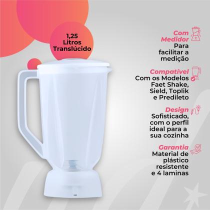 Copo liquidificador ref. 405 - Mebrasi Capacidade Com Tampa Imagem de Copo liquidificador ref. 405