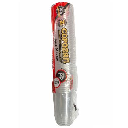 Imagem de Copo Liso Descartável PP Chopp Açaí 500ml Transparente 50un - Copozan