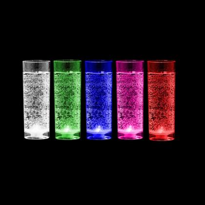 Imagem de Copo Long Drink Com Sensor De Luz Led Rgb Pisca Em Acrílico Para Festas E Eventos 30646