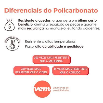 Imagem de Copo Long Drink Vemplast 300ml Linha Salut em Policarbonato