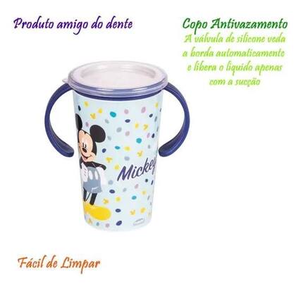 Imagem de Copo Magic 360 Com Alça e Válvula Antivazamento 280ml Plasútil