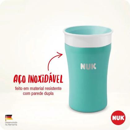 Imagem de Copo Magic Cup 360º Inox NUK Evolution 230ml - Neutral