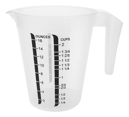 Imagem de Copo Medidor Graduado 500ml Com Alça Bico Dosador Jarra Transparente Plástico Receitas Cozinha