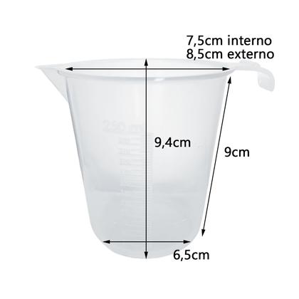 Imagem de Copo Medidor Jarra Calibradora Dosador Alto Relevo 250ml
