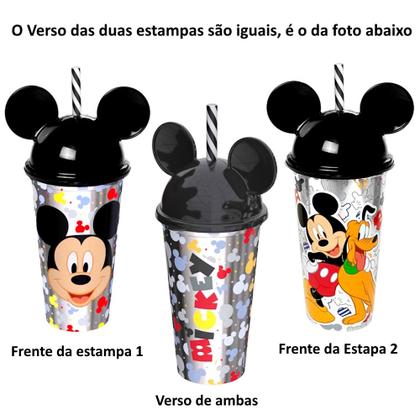 Imagem de Copo Minnie e Mickey Mouse com Orelhas para Festa Infantil - Kit 10 Unidades