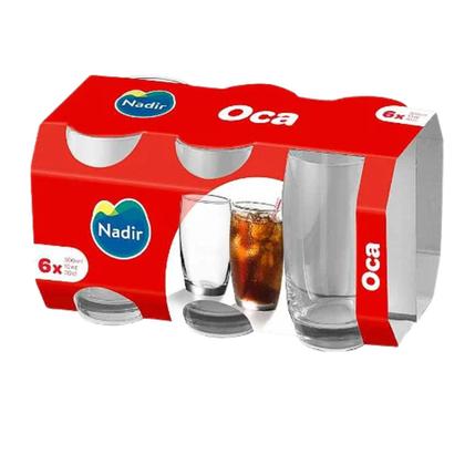 Imagem de Copo Oca 300ML Vidro Resistente Suco Agua Transparente 4 Un
