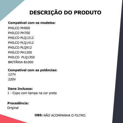 Imagem de Copo Original Para Liquidificador Philco PLQ912 Preto
