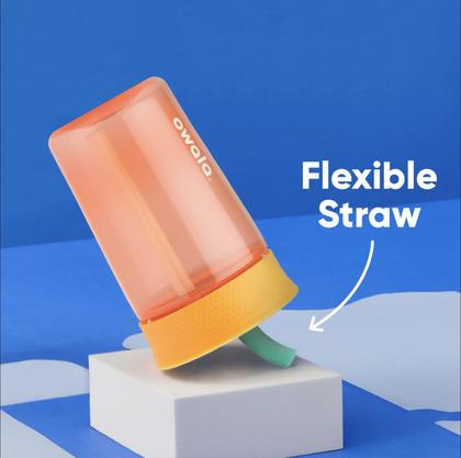 Imagem de Copo Owala Kids 450ml Sem BPA - Com Palha (Laranja/Pêssego)