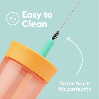 Imagem de Copo Owala Kids 450ml Sem BPA - Com Palha (Laranja/Pêssego)