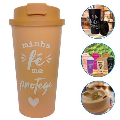 Imagem de Copo P/ Viagem C/ Tampa e Bico Para Café/Chá 500ml