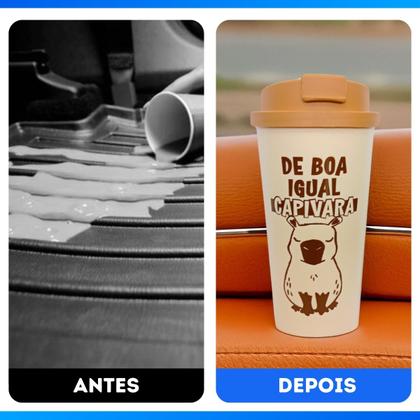 Imagem de Copo P/ Viagem C/ Tampa e Bico Para Café/Chá 500ml