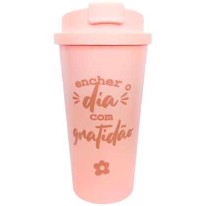 Imagem de Copo P/ Viagem C/ Tampa e Bico Para Café/Chá 500ml
