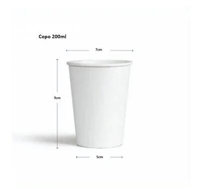 Imagem de Copo Papel 200ml Kraft Café Água Suco Bio Térmico - 50 unid