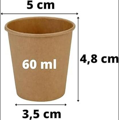 Imagem de Copo Papel 60ml Kraft Café Bio Térmico - 50 unid
