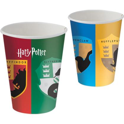 Imagem de Copo Papel Tema 200ml Harry Potter Hogwarts - 08 unid