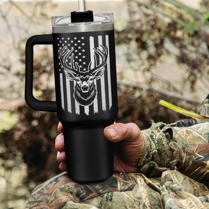 Imagem de Copo para beber SANDJEST Copo de aço inoxidável de 40 onças com alça