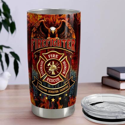 Imagem de Copo para beber SANDJEST Firefighter, copo de aço inoxidável de 20 onças