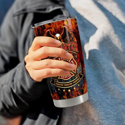 Imagem de Copo para beber SANDJEST Firefighter, copo de aço inoxidável de 20 onças