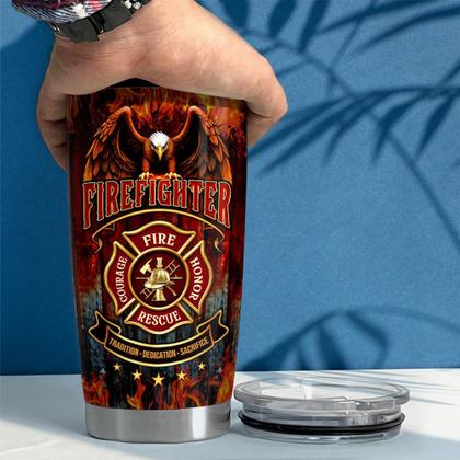 Imagem de Copo para beber SANDJEST Firefighter, copo de aço inoxidável de 20 onças