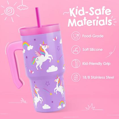 Imagem de Copo para beber SANDJEST Unicorn 594ml isolado com alça