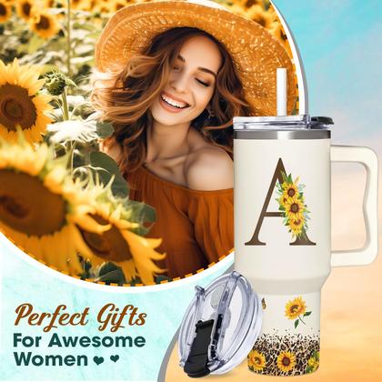 Imagem de Copo para beber SUFAVN Copo de 40 onças com monograma e alça