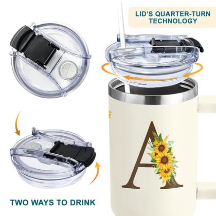 Imagem de Copo para beber SUFAVN Copo de 40 onças com monograma e alça