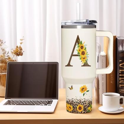 Imagem de Copo para beber SUFAVN Copo de 40 onças com monograma e alça