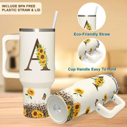 Imagem de Copo para beber SUFAVN Copo de 40 onças com monograma e alça