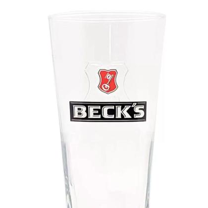 Imagem de Copo Para Cerveja e Chopp Becks Base Quadrada 300ml Oficial