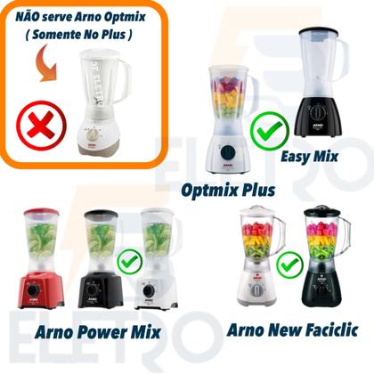 Imagem de Copo para Liquidificador Arno New Faciclic Ln37 e Ln38 (Mebrasi Translúcido Leitoso Reforçado)