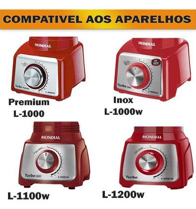 Imagem de Copo para Liquidificador Compatível Mondial Turbo Premium E Inox L1000 L1100 Cristal